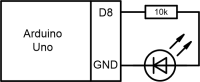  Arduino Uno and LED control schematic