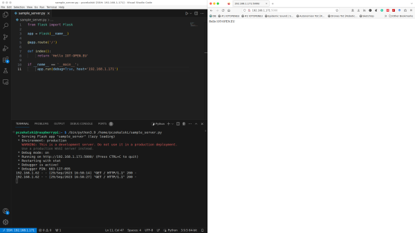 Sample web server for RPi, using Flask library