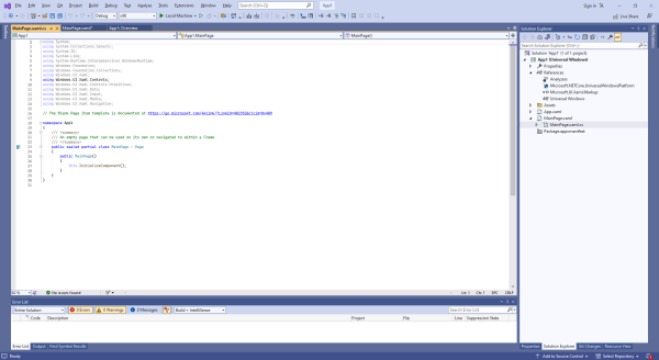  C# module design MainPage.xaml.cs